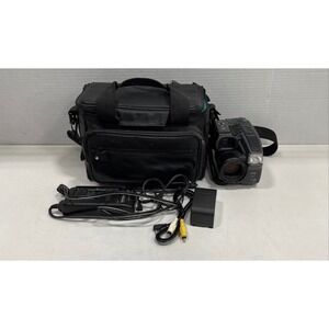 Panasonic Palmcorder IQ PV-D406 VHS-C Camcorder 22x Digital Zoom EIS Bundle Bag